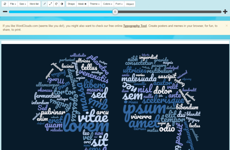 word cloud generator in shape of another word