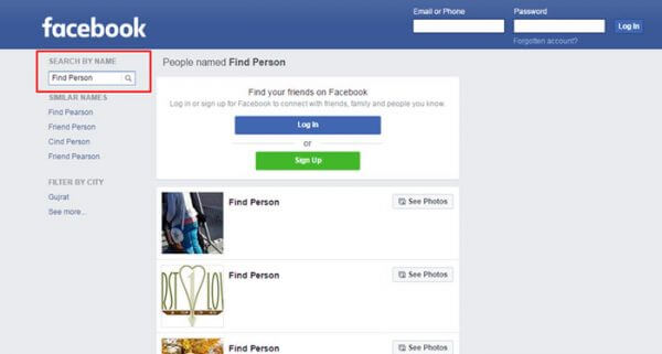 How To Facebook Search For People Without Logging In