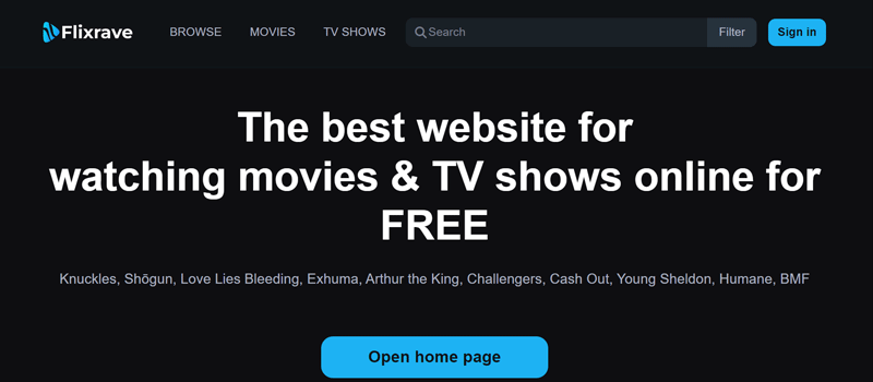 Flixrave free movie site