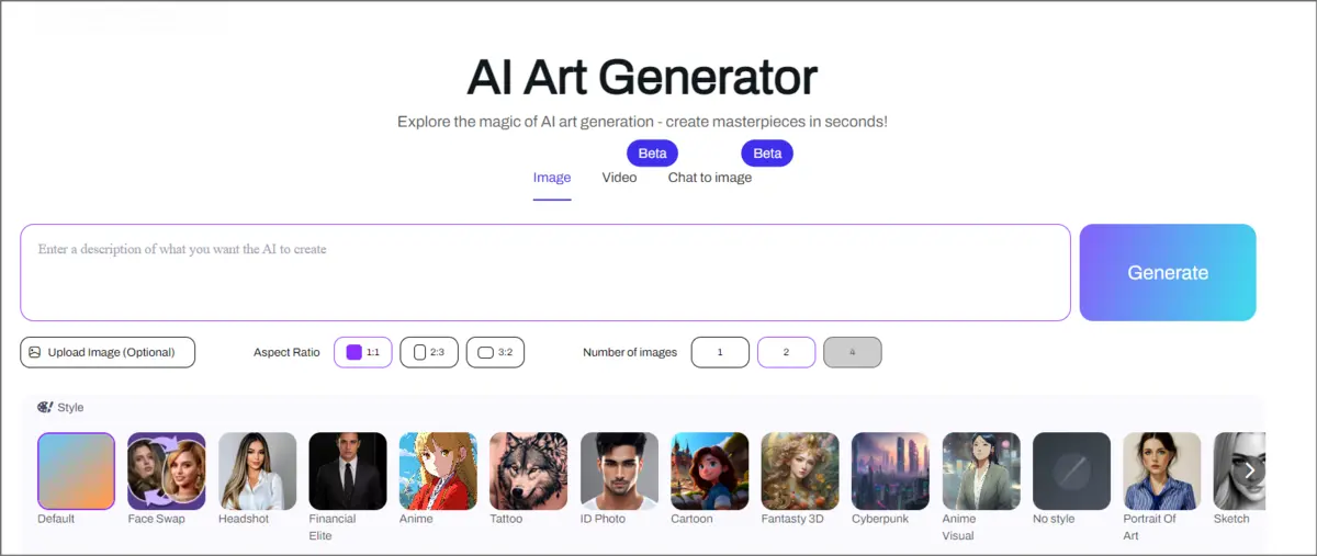 Artguru AI art generator