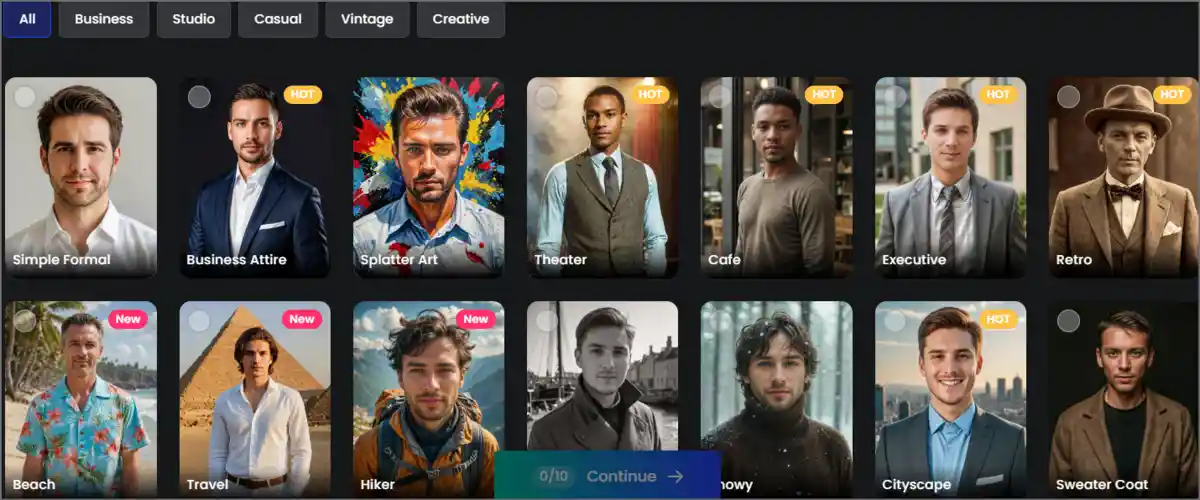 Fotor AI Headshots review