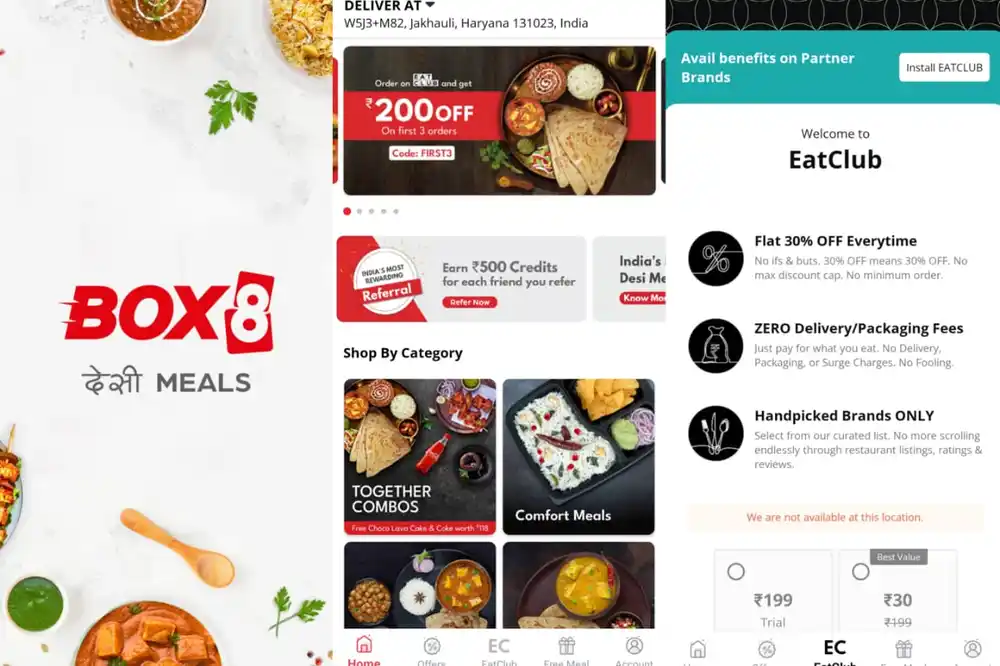 Box8 food delivery app in India