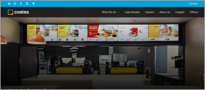 Coates Digital Menu Boards