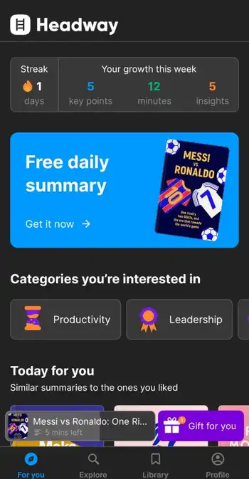 Headway Best Book Summary App