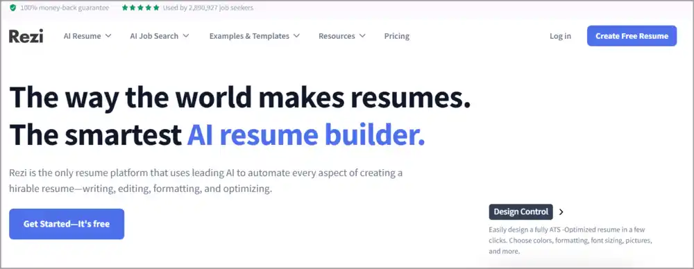 Rezi AI resume builder