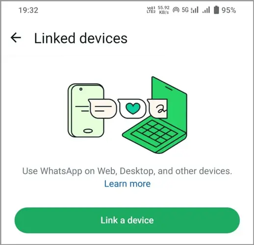 Access whatsapp web