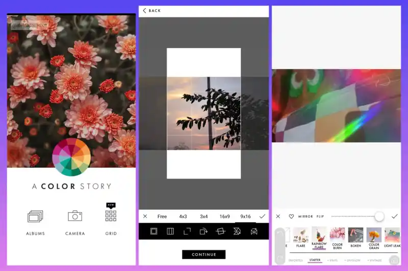 A color story Instagram Grid Maker app