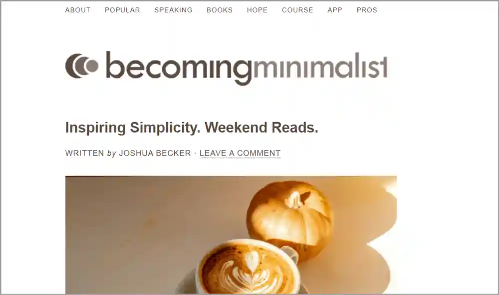 Becoming minimalist