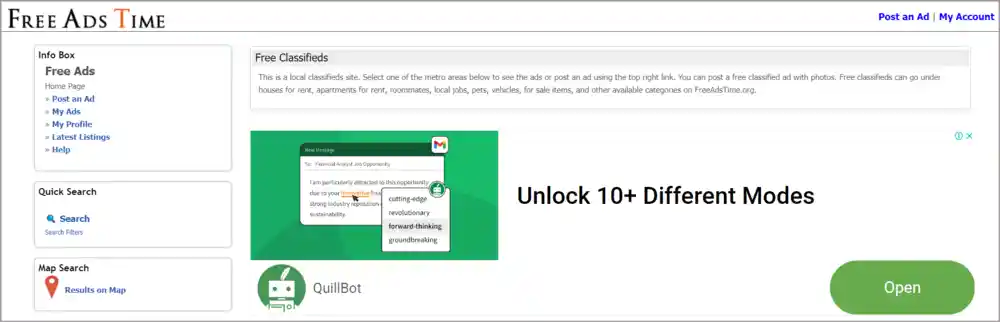 Free ads time site like Classified Ads