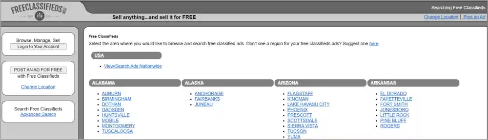 Free classifieds