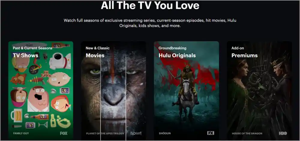 Hulu best movie streaming app