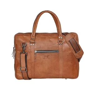 MaheTri Executive Leather Laptop Bag