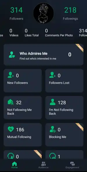 Remove ghost accounts using Ig followers app