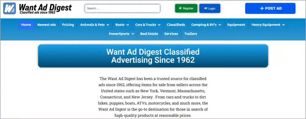 Want Ad Digest alternative to classified ads