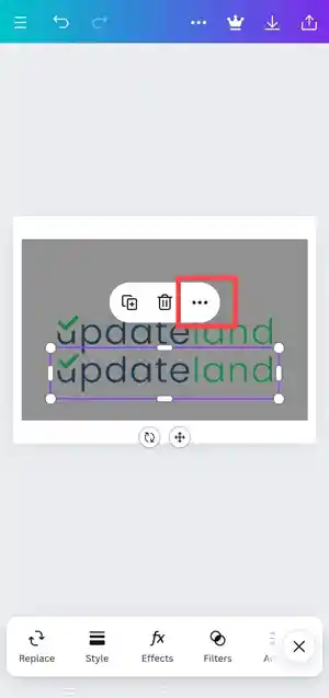 adjust position of elements in canva