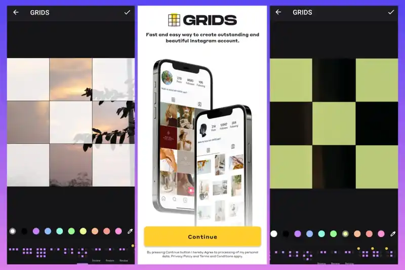 make grid for instagram