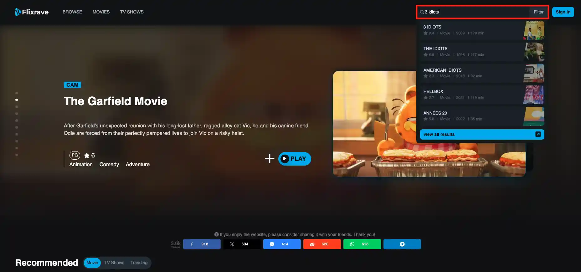 stream a movie on flixrave