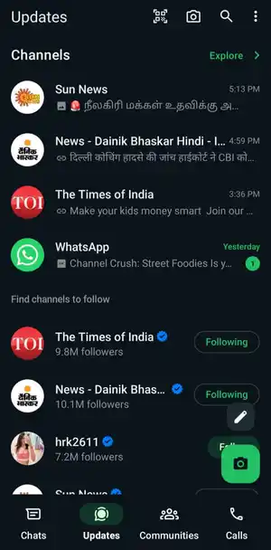 unfollow channel on whatsapp