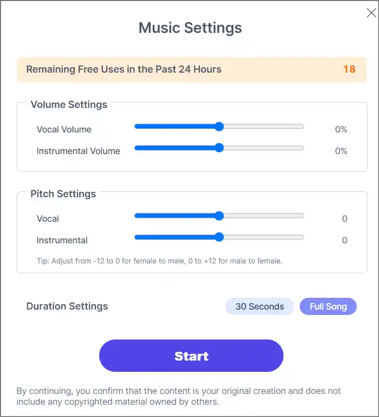 Advanced customizations settings