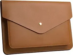 BenFan 16” leather laptop sleeve