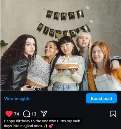 Best friend birthday captions for Instagram