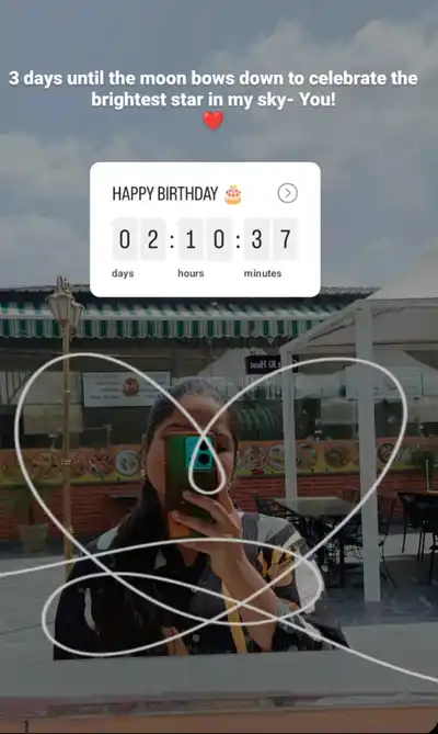 Birthday countdown caption for love