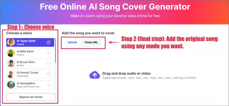 How to make AI song covers in 2 clicks