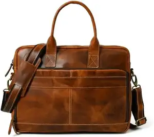 Leather briefcase Satchel Bag