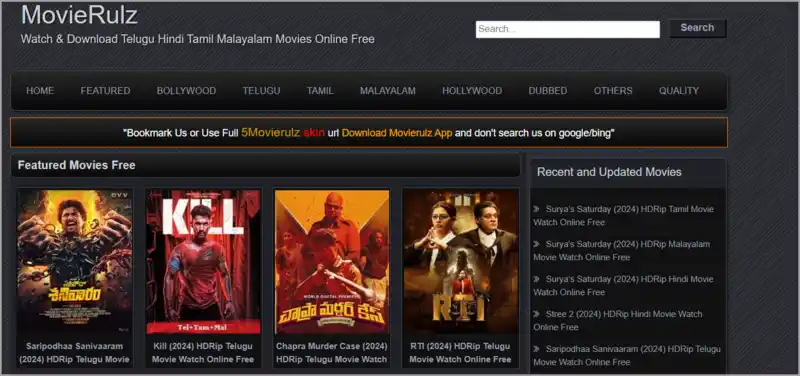 MovieRulz site like Pmovies