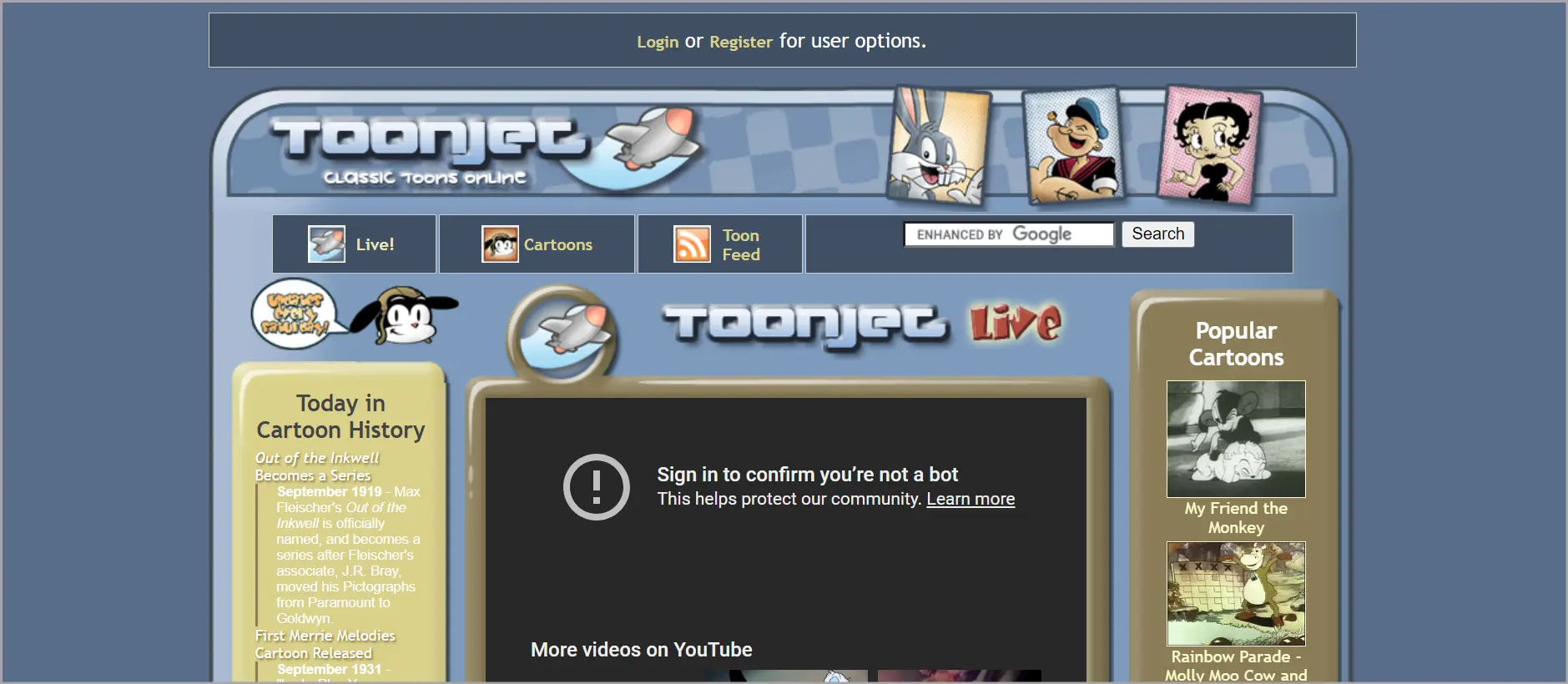 Toonjet Website like Cartoon Network