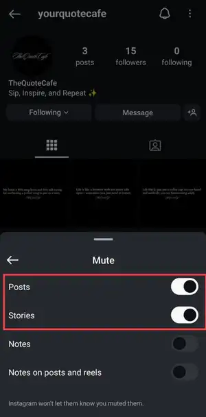 hide someone's story on Instagram