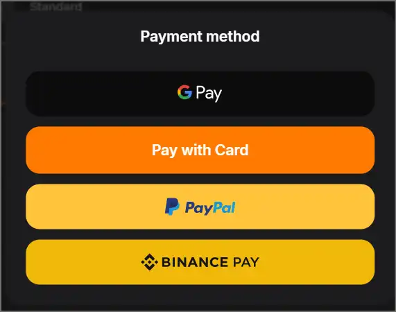 payment method to buy eSIM