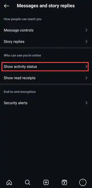 steps to disable status mode