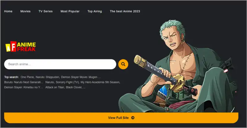 AnimeFreak free anime site
