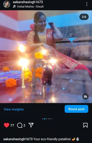 Diwali captions for girls