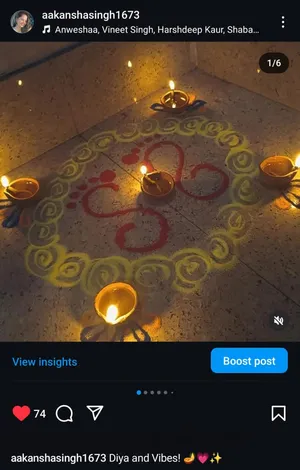 Short diwali captions for Insta post