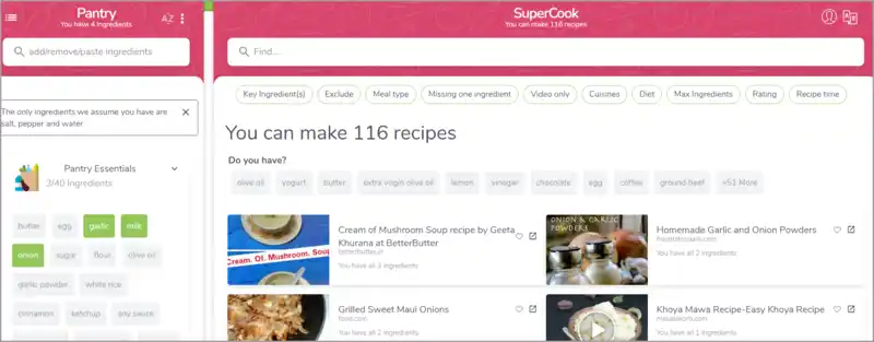 Supercook Intersting website