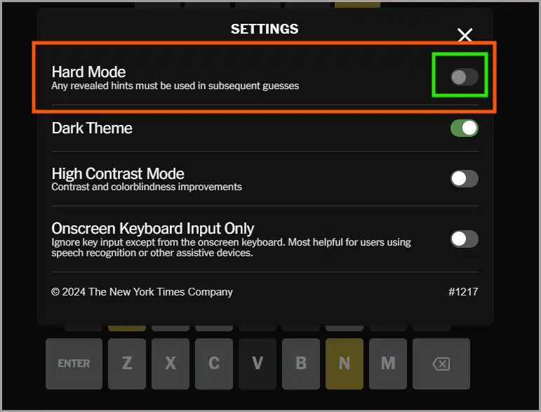 Wordle Hard Mode