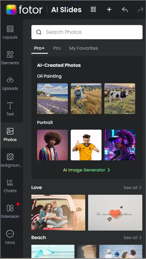 Fotor AI photo generator 