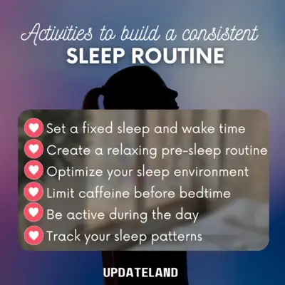 Build a consistent routine