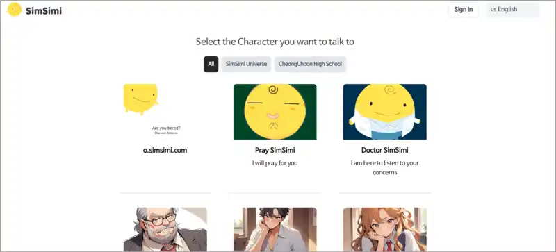 Character AI Alternative-SimSimi