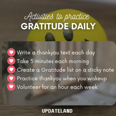 Practice gratitude daily