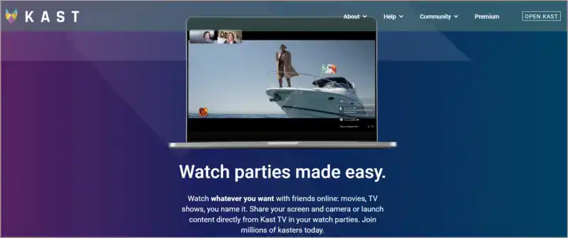 Watch movies online with friends with Kast