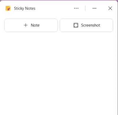 Create new notes on Sticky Notes