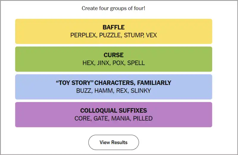 How to play NYT Connections