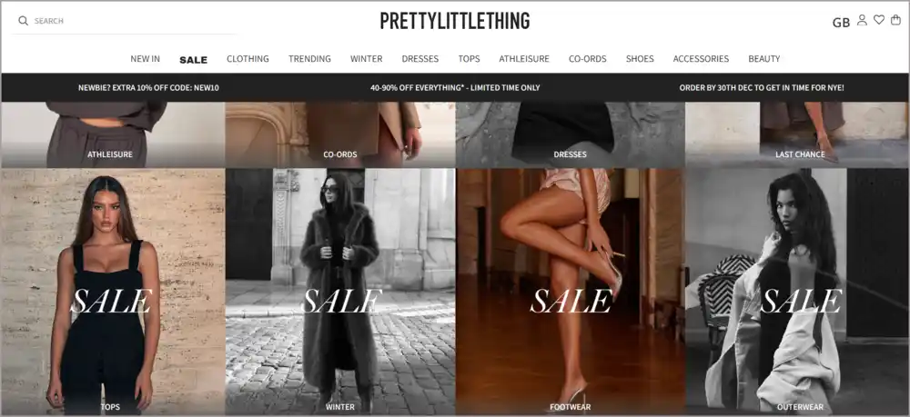 Prettylittlething site like Shein