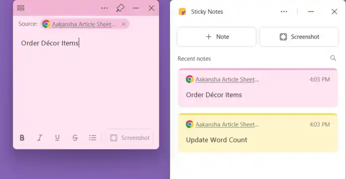 Resize Sticky Notes