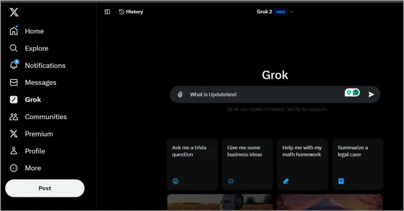 Search on Grok