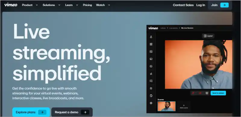 Vimeo Live streaming