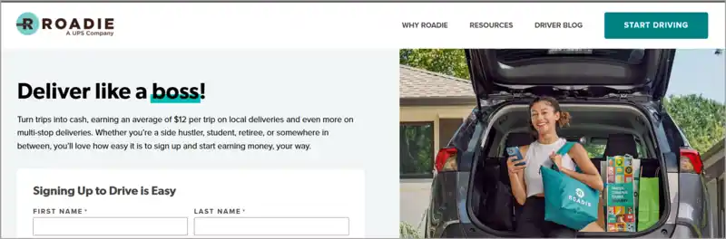 Roadie Doordash Alternative